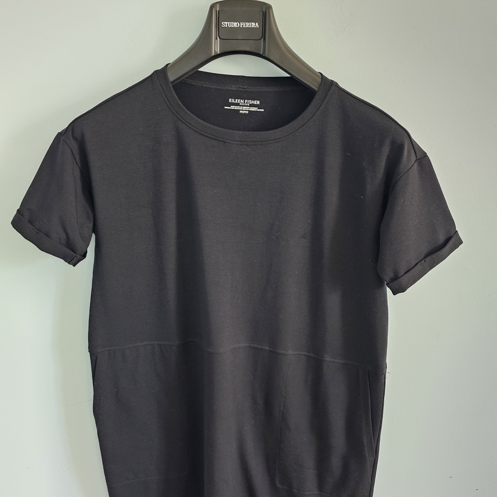 Eileen‎ Fisher Black T-shirt Dress Size PP/PTP